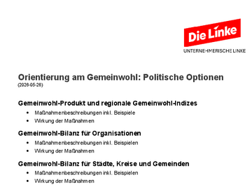 Orientierung am Gemeinwohl: Politische Optionen