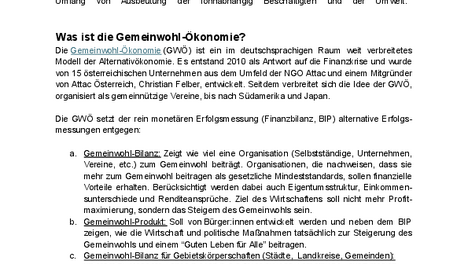 Positionspapier: GWÖ und Die Linke